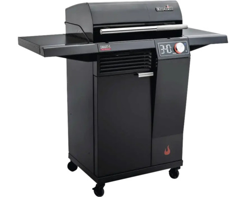 Grătar electric Char-Broil cu suprafețe de depozitare și afișaj digital al temperaturii