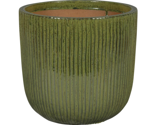 Vas de flori ceramic cu model canelat