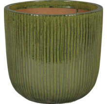 Ghiveci verde cu caneluri verticale