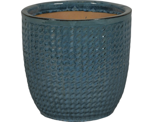 Ghiveci albastru cu textură țesută pentru interior și exterior