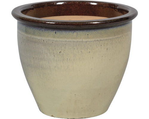 Ghiveci flori FloraSelf Lucca ceramică Ø 48 cm H 42 cm maro crem Ghiveci ceramic pentru interior și exterior