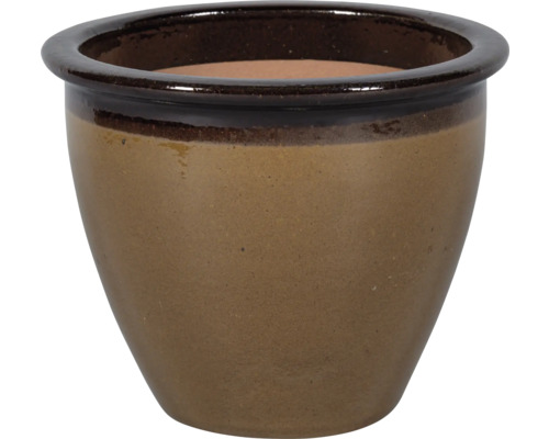 Ghiveci flori FloraSelf Lucca ceramică Ø 31 cm H 27 cm maro Ghiveci ceramic maro pentru grădină sau interior