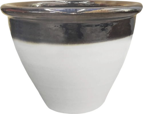 Jardinieră ceramică cu aspect bicolor