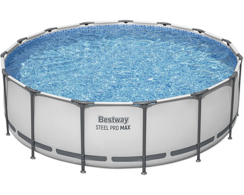 Piscină supraterană cu cadru din oțel și apă