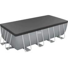 Piscină dreptunghiulară cu cadru de oțel și acoperire