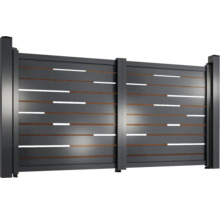 Poartă de grădină cu elemente orizontale