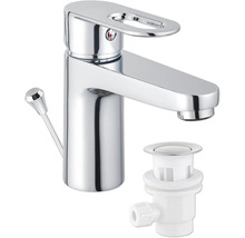 Baterie lucioasă cu set de scurgere pentru chiuvete