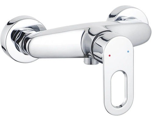 Baterie de duș aparentă pentru montare pe perete cu mixer monocomandă