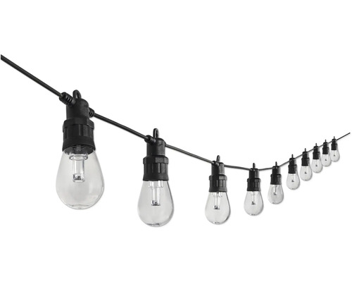 Șir de lumini cu becuri clare pentru exterior