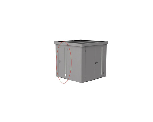 Dulap de grădină din metal cu ușă dublă și fereastră