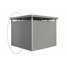 Cabină metalică de grădină cu ușă dublă și acoperiș plat