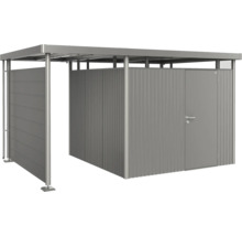 Garaj pentru biciclete cu magazie de scule din metal