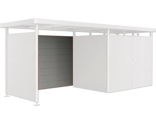 Perete spate pentru acoperiș magazie Biohort Highline H2-H6 gri-cuarț metalizat Cabină modernă de grădină cu ușă glisantă și ușă dublă