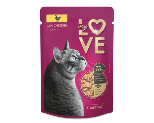 My Love hrană pentru pisici cu pui în sos pentru pisici adulte