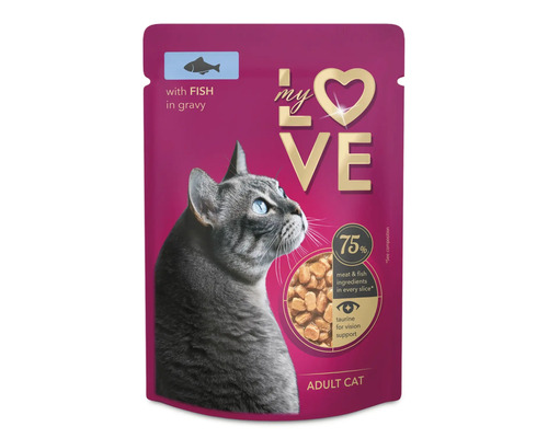 Hrană umedă pentru pisici My Love Adult cu pește 85 g buc