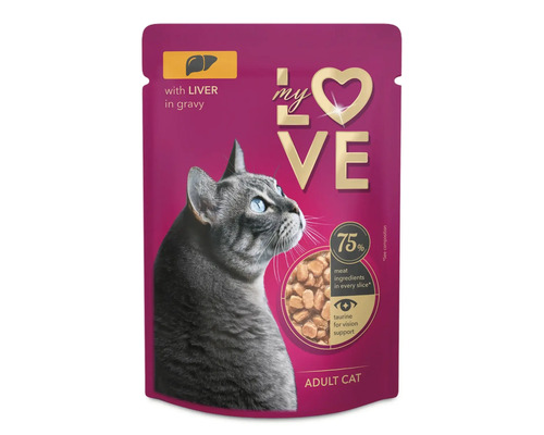 My Love hrană pentru pisici cu ficat în sos pentru pisici adulte