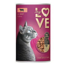 Conservă de hrană pentru pisici adulte My Love cu carne de vită în sos