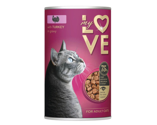 Conservă My Love hrană pentru pisici cu curcan în sos