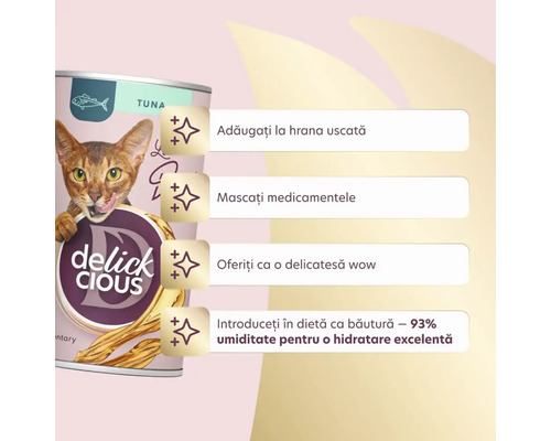 Conservă cu ton pentru pisici Delick Cious