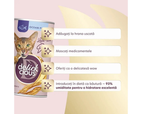 Delick Cious hrană pentru pisici Ocean Fish conservă