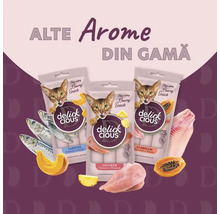 Delick Cious gustări pentru pisici cu sardine, pui și doradă
