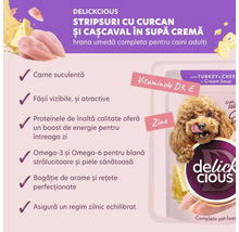 Delickcious hrană umedă pentru câini adulți cu curcan și cașcaval în supă cremă