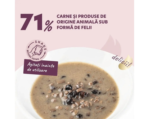Supă cu 71% carne și produse de origine animală