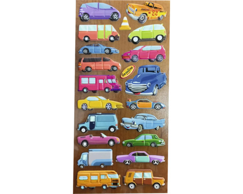 Foaie de autocolante cu diverse autocolante auto