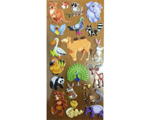 Foaie de autocolante cu motive de animale