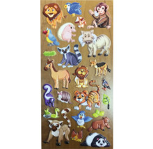 Foaie de abțibilduri cu tematică de animale pentru copii