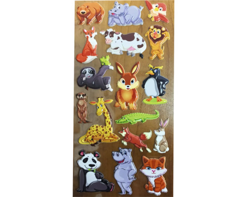 Foaie de autocolante cu motive animale