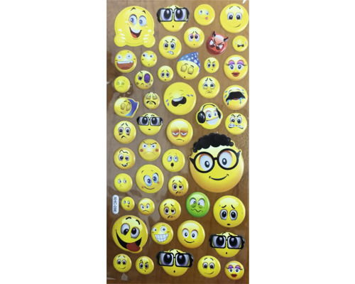 Foaie de autocolante cu diverse emoticoane