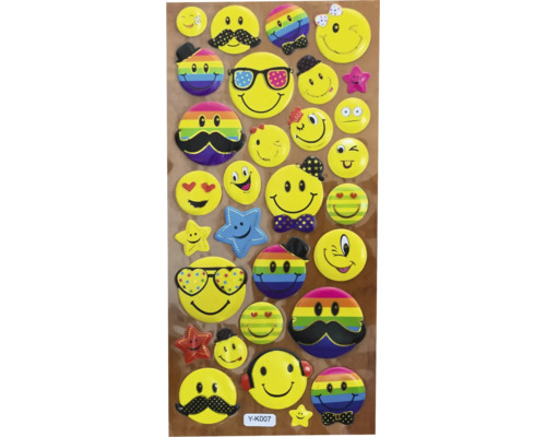 Foaie de autocolante cu diverse motive de emoticoane