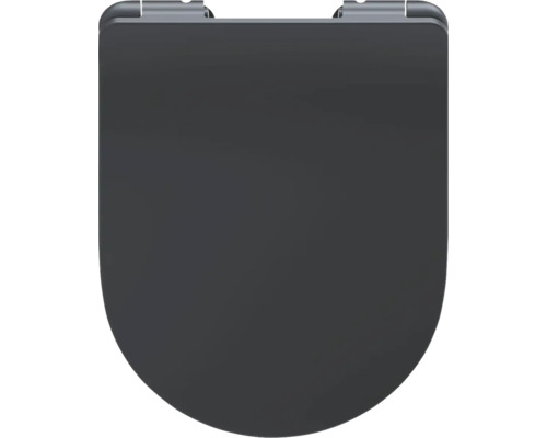 Capac WC cu închidere lentă form&style SAMAR scurt negru mat Capac WC din plastic