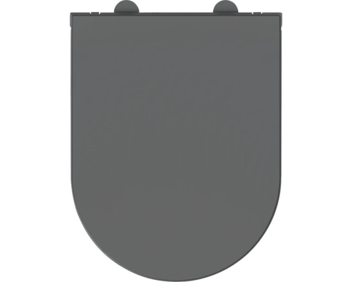 Capac WC cu închidere lentă form&style SAMAR negru mat Capac WC gri de sus