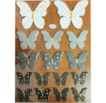 Diverse autocolante cu fluturi cu stele și motive florale.