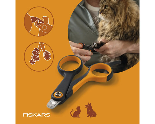 Foarfece pentru gheare Fiskars pentru animale de companie, pentru îngrijirea unghiilor câinilor și pisicilor