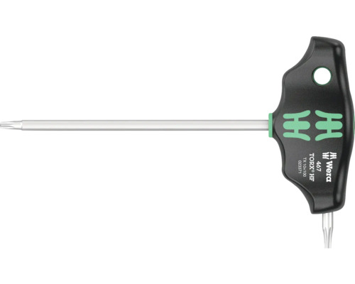 Șurubelniță cu mâner tip T Wera cu profil Torx, dimensiune TX 10 x 100