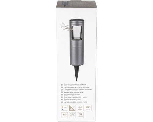 Lampă solară de grădină din metal