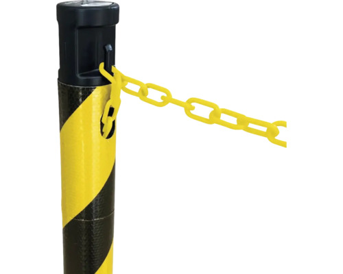 Stâlp de blocare cu lanț galben