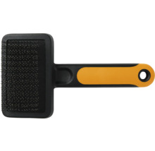 Perie pentru câini cu peri metalici și mâner din plastic