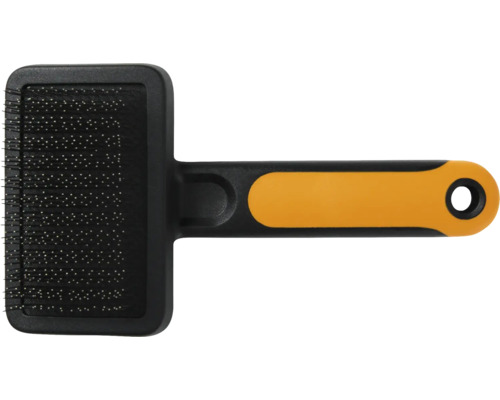 Perie pentru câini cu peri metalici și mâner din plastic