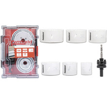 Set de carote Pattfield cu carote bimetalice și burghiu de centrare