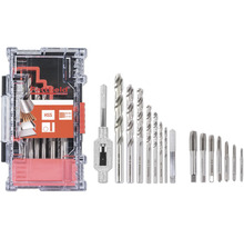 Set de filiere și tarozi Pattfield cu burghie HSS în cutie