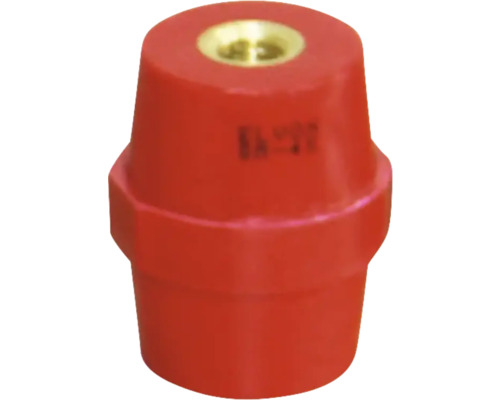Izolator roșu cu inserție metalică
