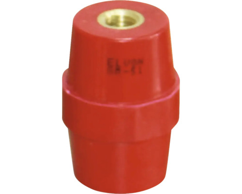 Izolator roșu cu inserție metalică pentru aplicații electrice