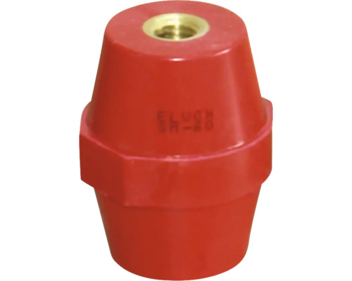 Izolator roșu cu conexiune filetată