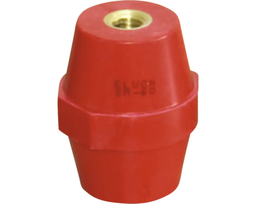 Izolator butoiaș SM60 M10 20KV, pachet 10 bucăți, roșu Izolator roșu cu inserție de alamă