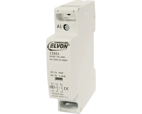 Contactor Elvon cu 20 amperi și 230 volți
