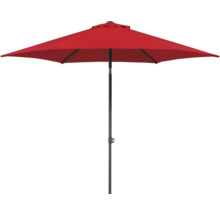 Umbrelă de grădină roșie cu suport negru